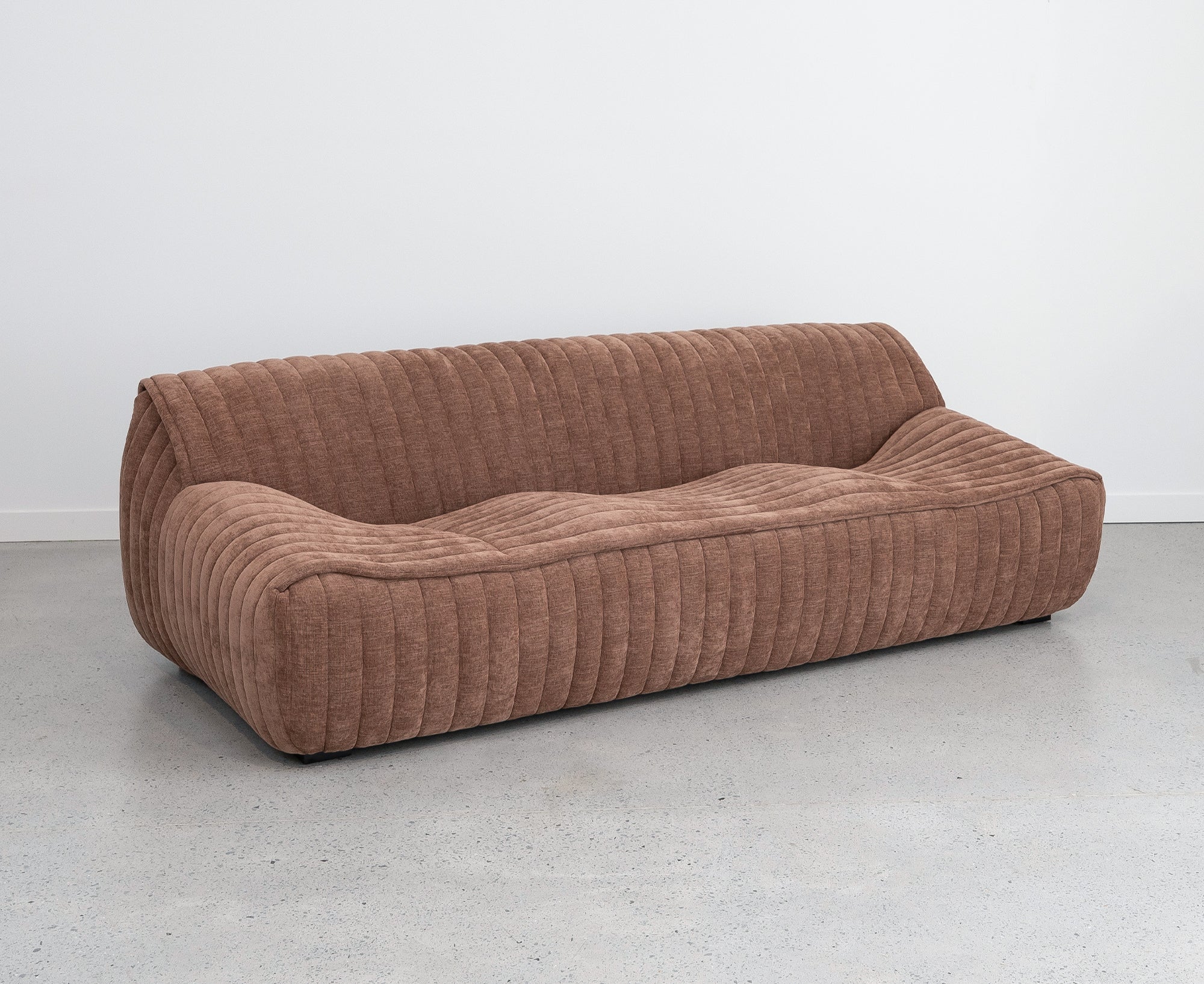The Seena Sofa Replica in Brown Chenille