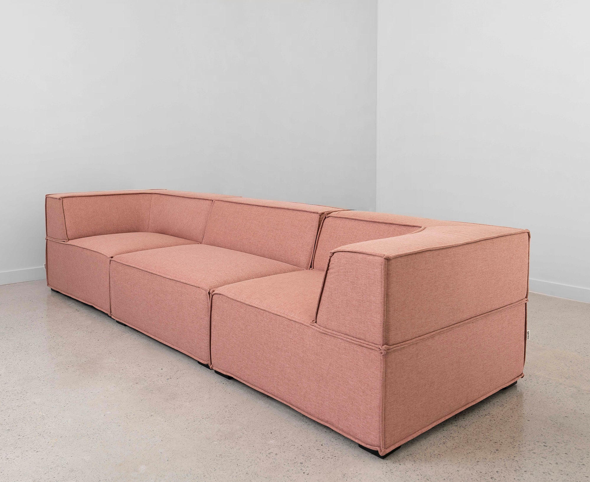 Trio Sofa Three seater in Blush linen