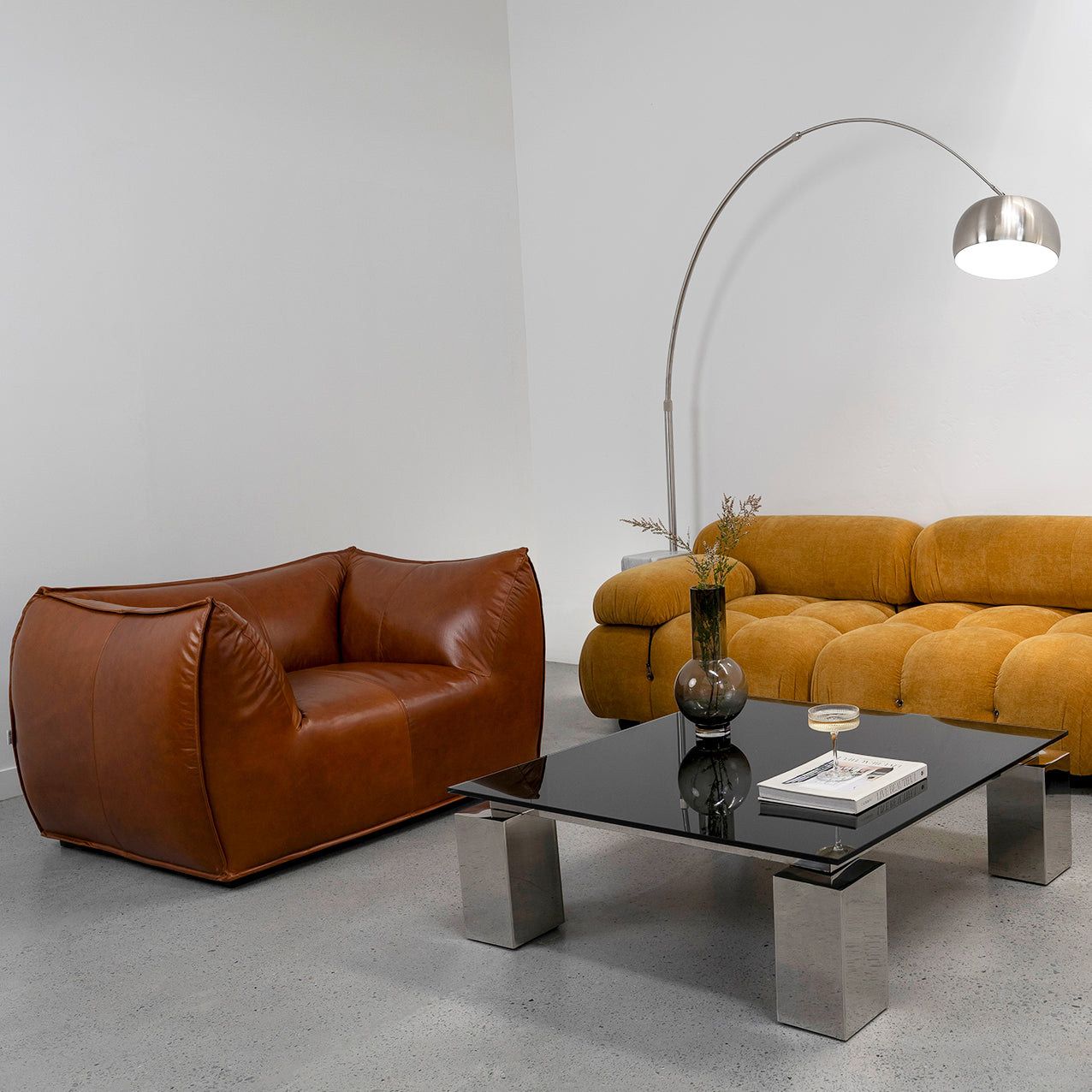 Zeppelin Armchair in Chestnut Vintage Leather