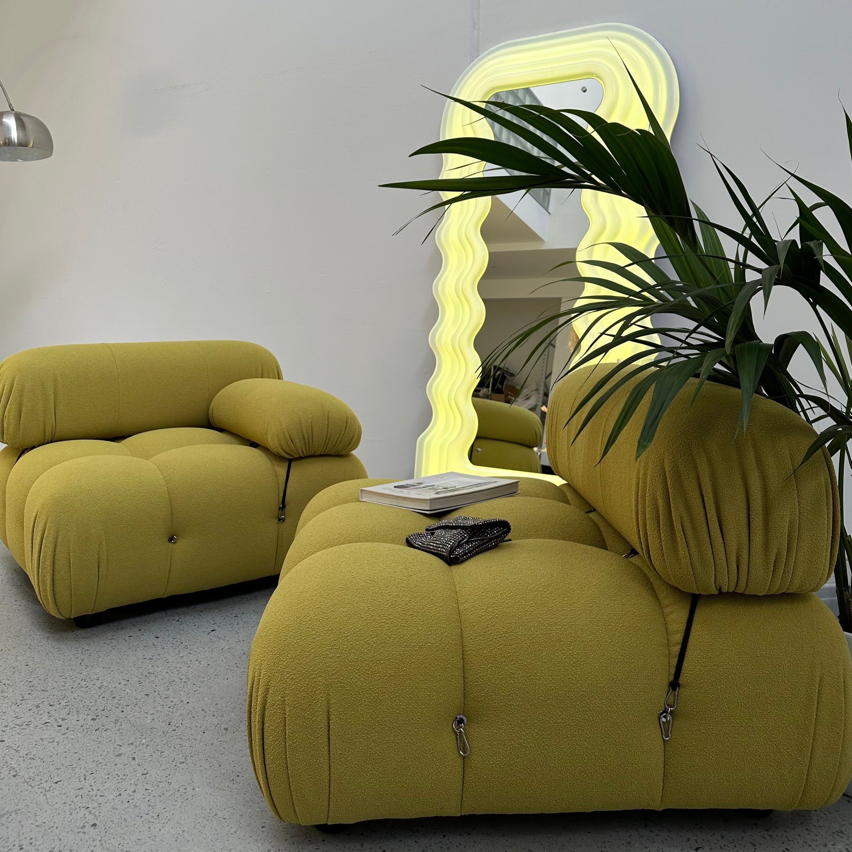 The Camo Replica in Lime Boucle