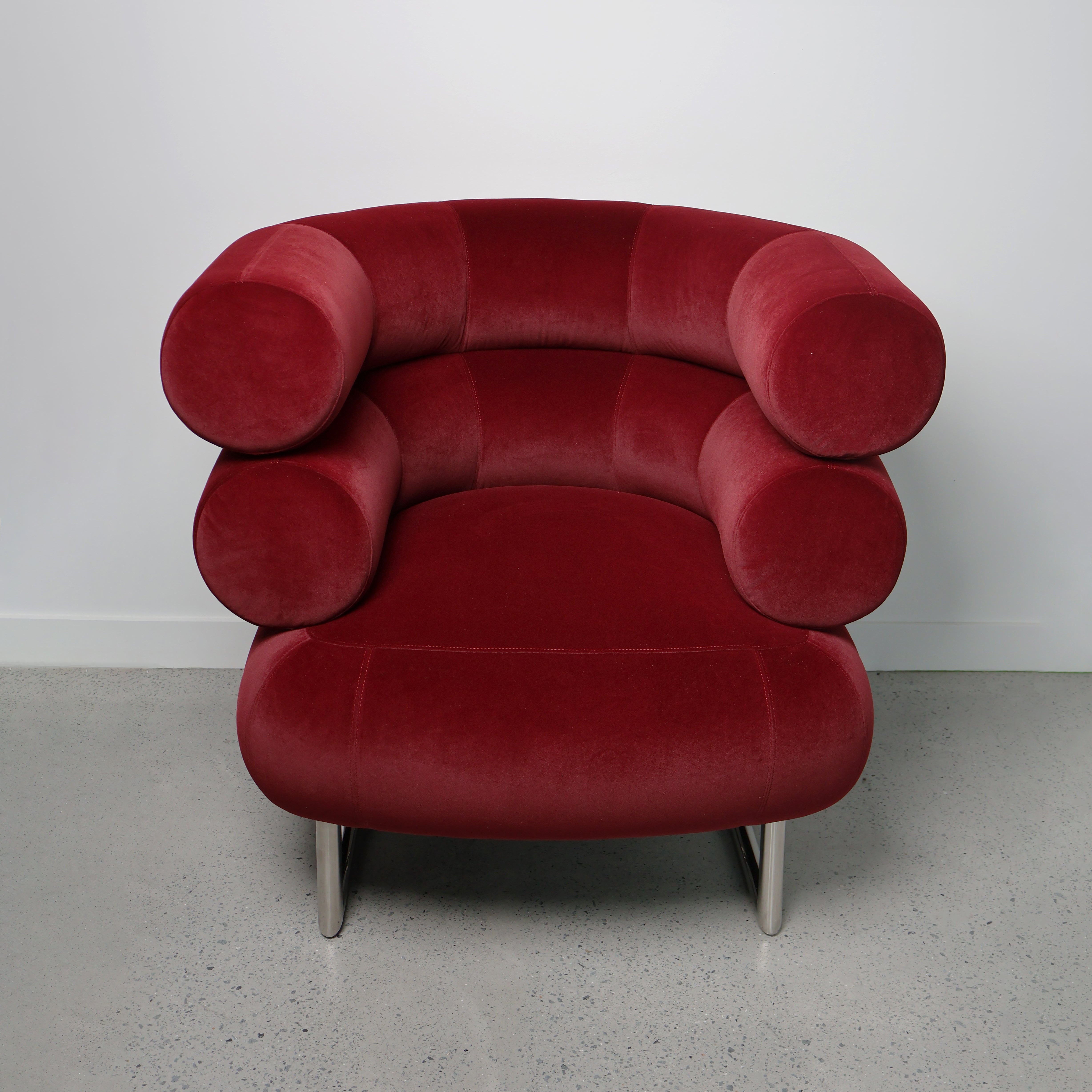 The Michelin Chair in Merlot Velvet - Replica