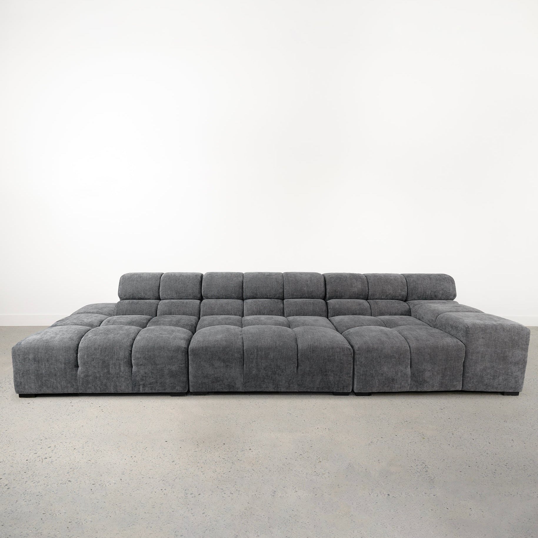 Reverse Amelia - Le Cube Sofa in Grey Chenille