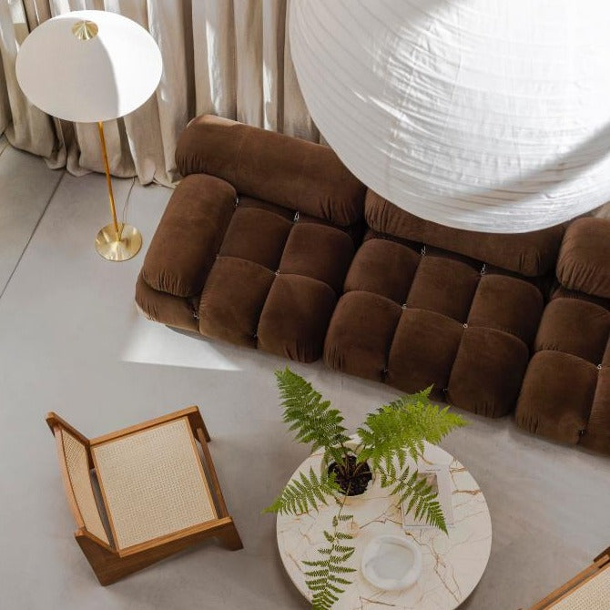 The Camo Replica in Brown Velvet