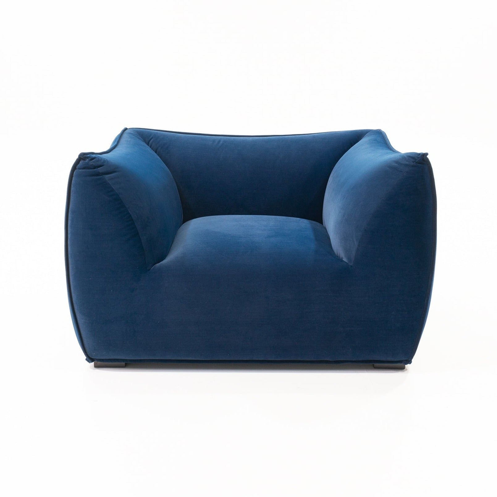 Zeppelin Armchair in Indigo Velvet