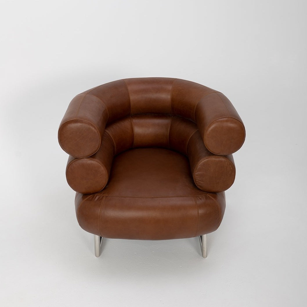 The Michelin Chair in Brown Vintage Leather - Replica