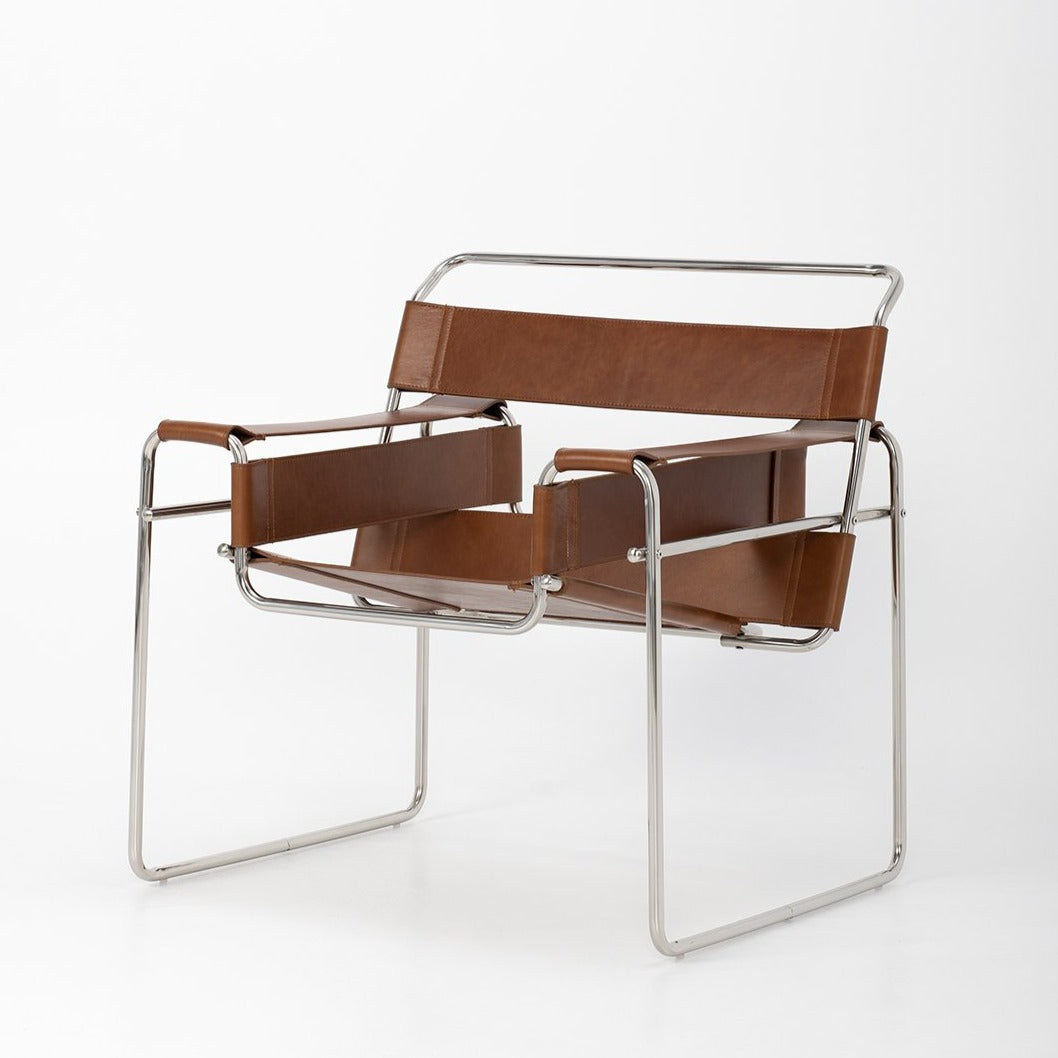 Breuer Chair in Chestnut Vintage Leather - Replica