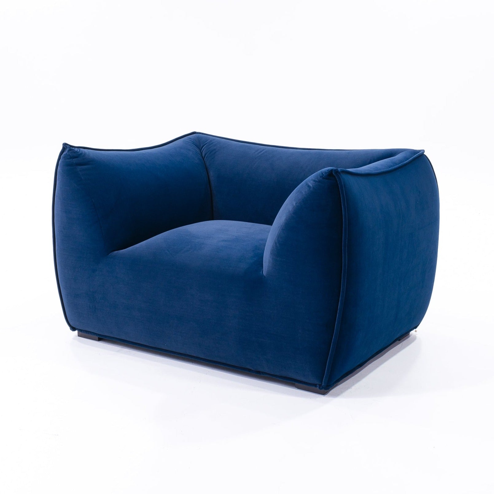 Zeppelin Armchair in Indigo Velvet