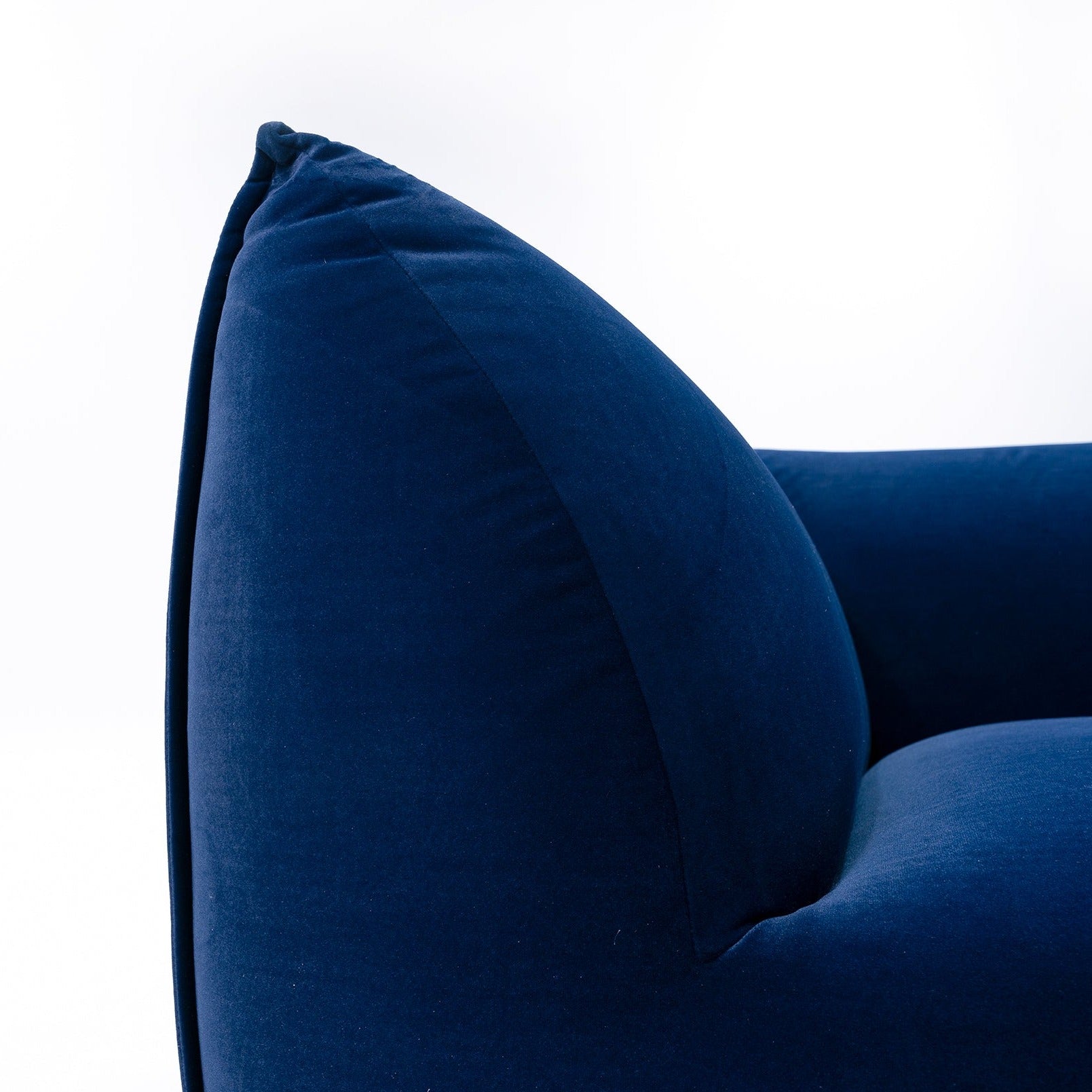 Zeppelin Armchair in Indigo Velvet