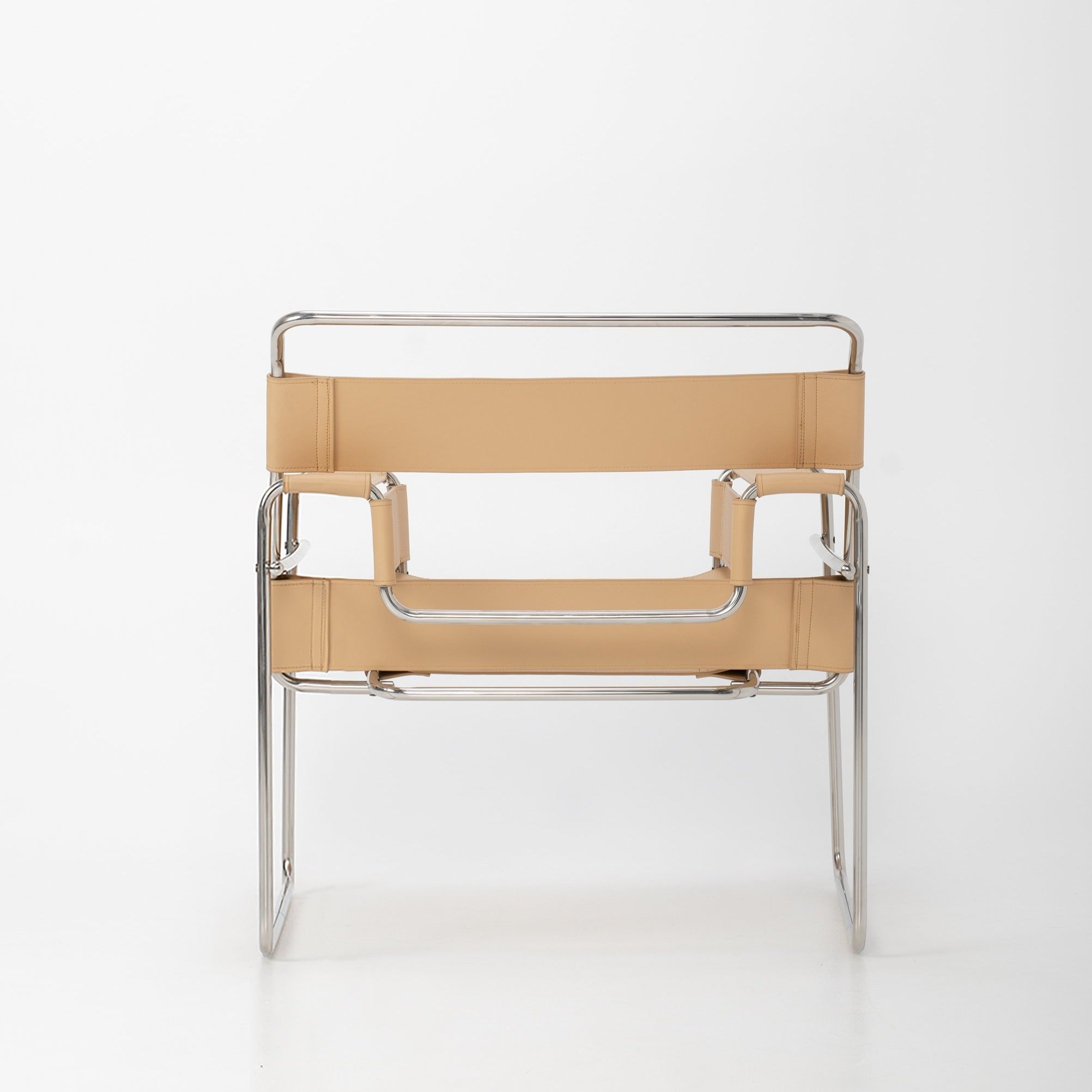 Breuer Chair in Nude Italian Leather - Replica