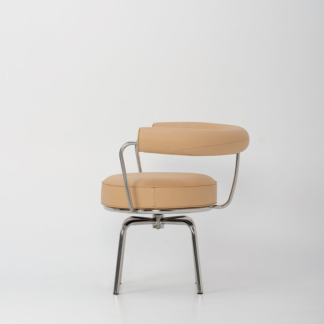 The Swivel Chair Nude Italian Leather - Replica