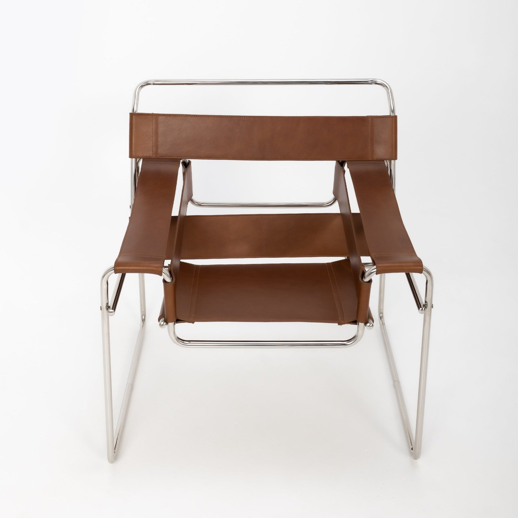 Breuer Chair in Chestnut Vintage Leather - Replica