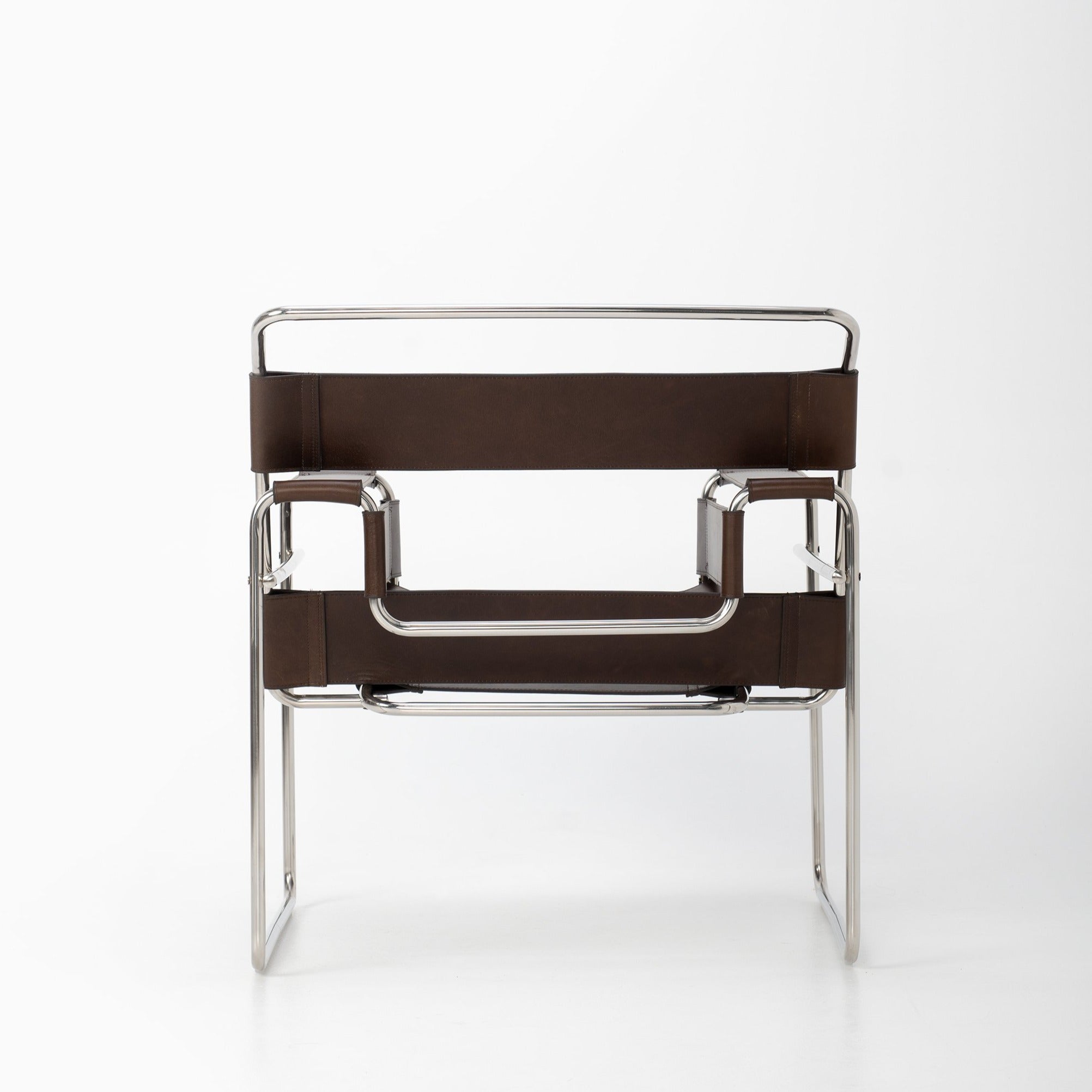 Breuer Chair in Dark Brown Vintage Leather - Replica