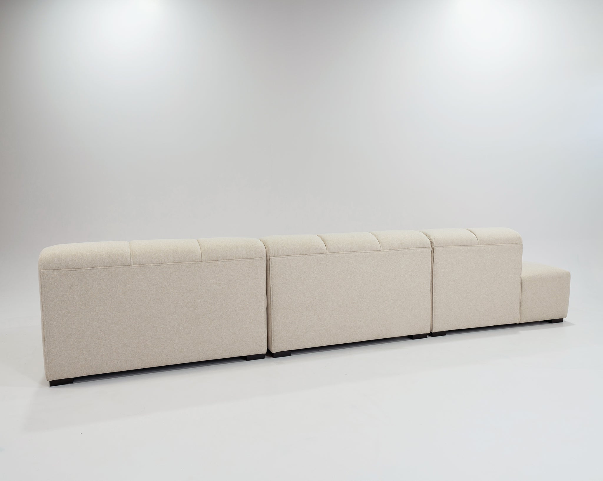 Reverse Amelia- Le Cube Sofa in Cream Linen