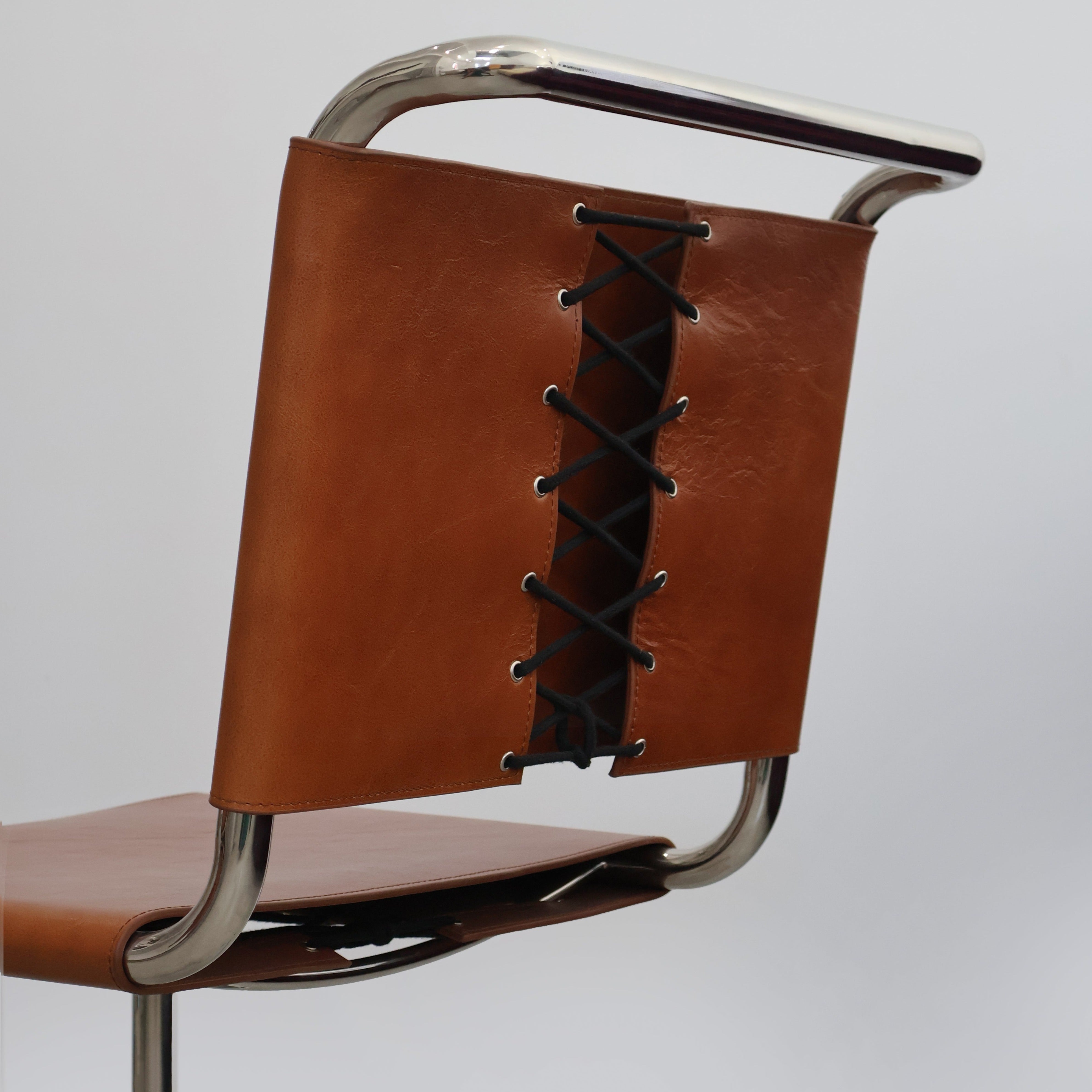 Le Corset Chair in Chestnut Vintage Leather