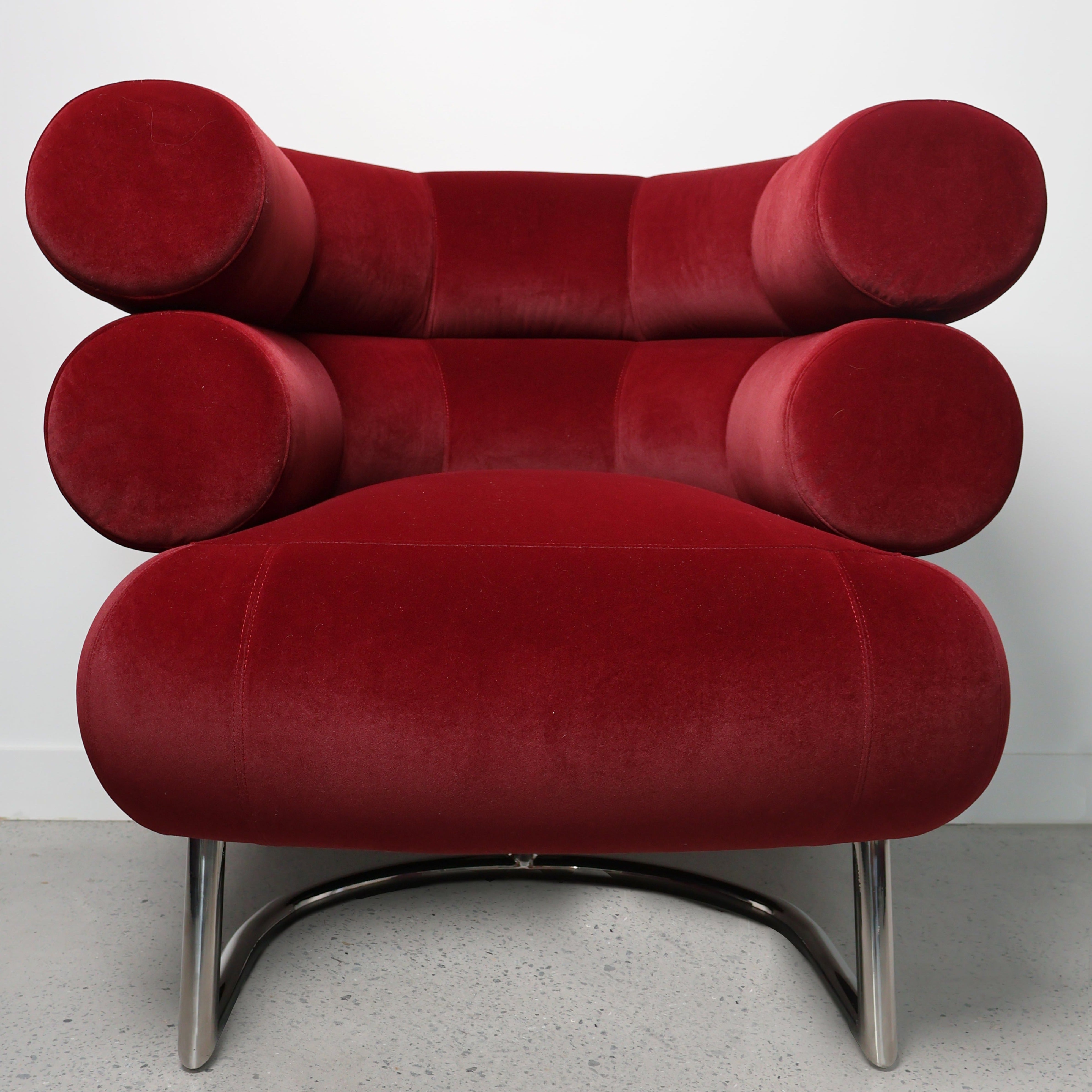 The Michelin Chair in Merlot Velvet - Replica