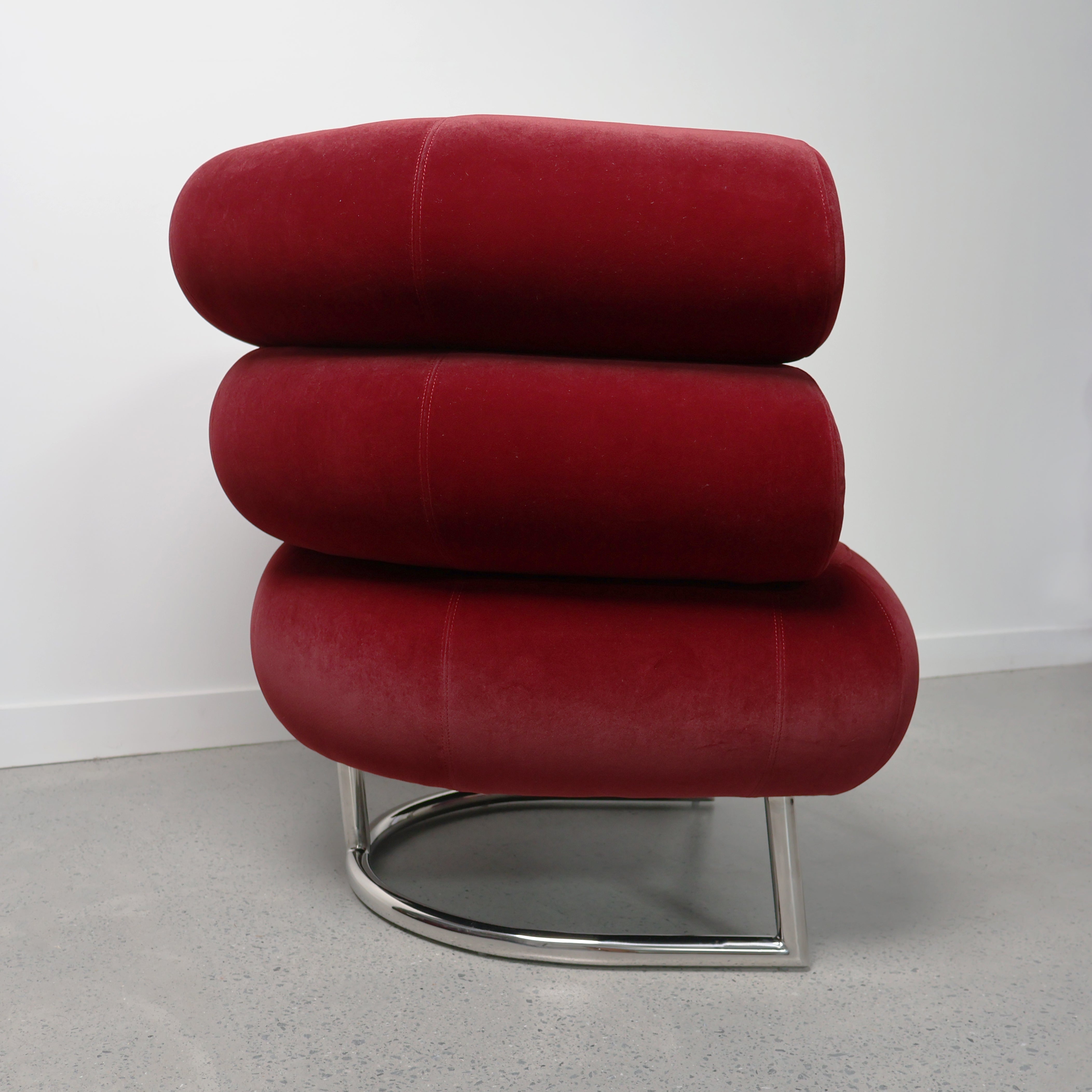 The Michelin Chair in Merlot Velvet - Replica