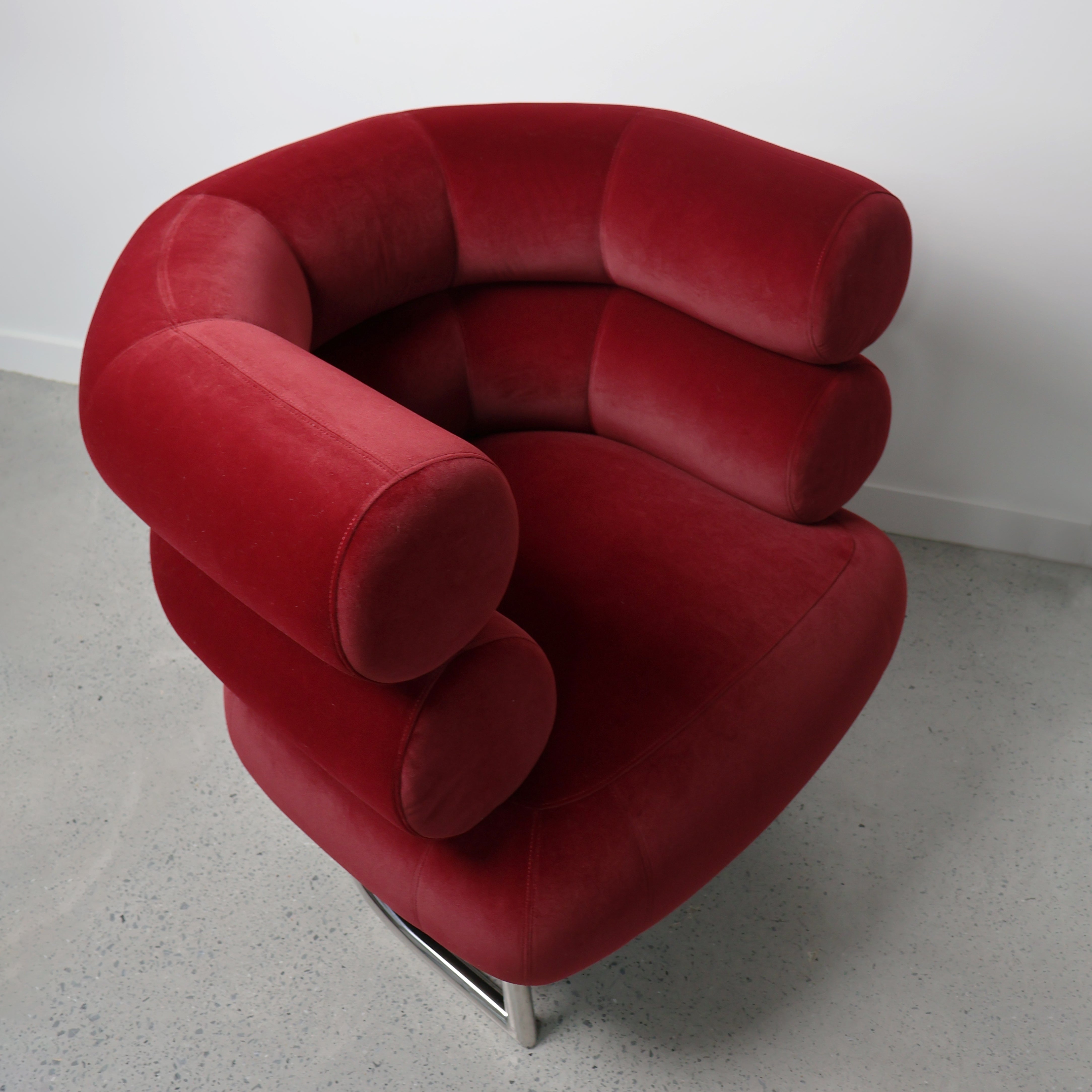 The Michelin Chair in Merlot Velvet - Replica