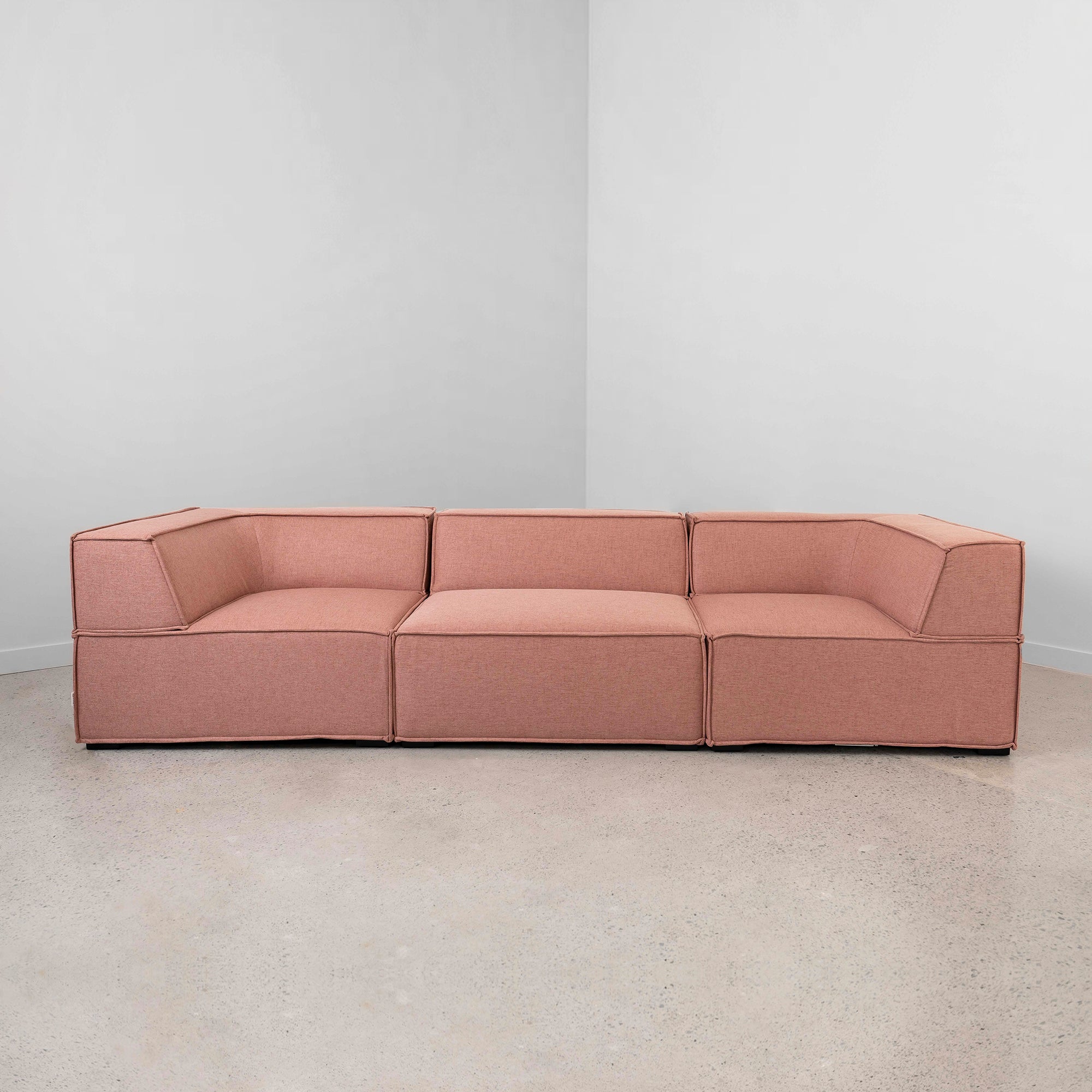 Trio Sofa in Blush linen