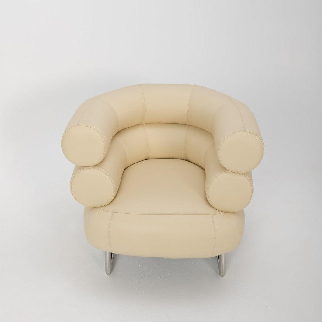 Bibendum Chair in Bone Italian Leather - Replica