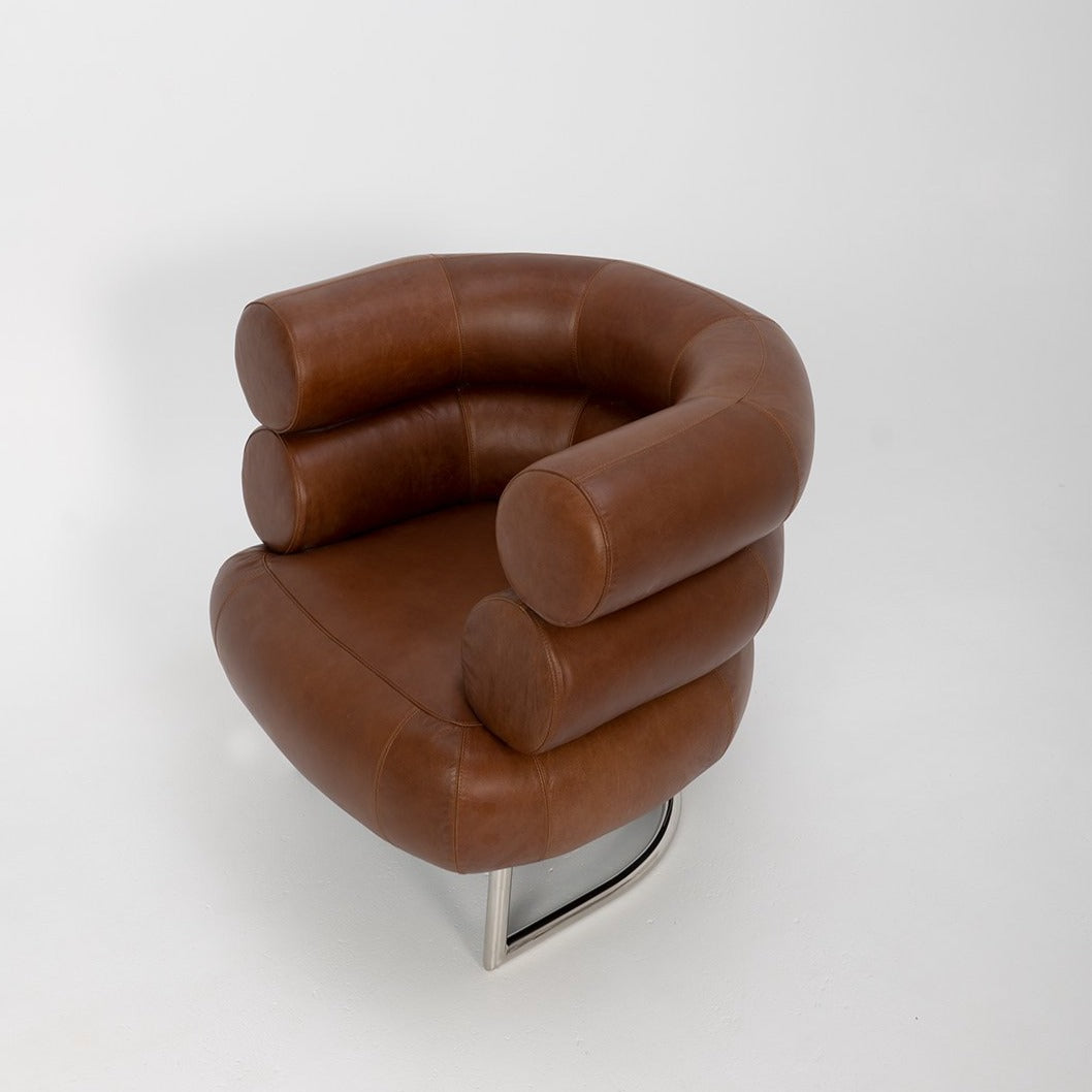 The Michelin Chair in Brown Vintage Leather - Replica