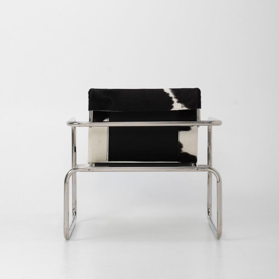 Aria Chair in Black & White Cowhide