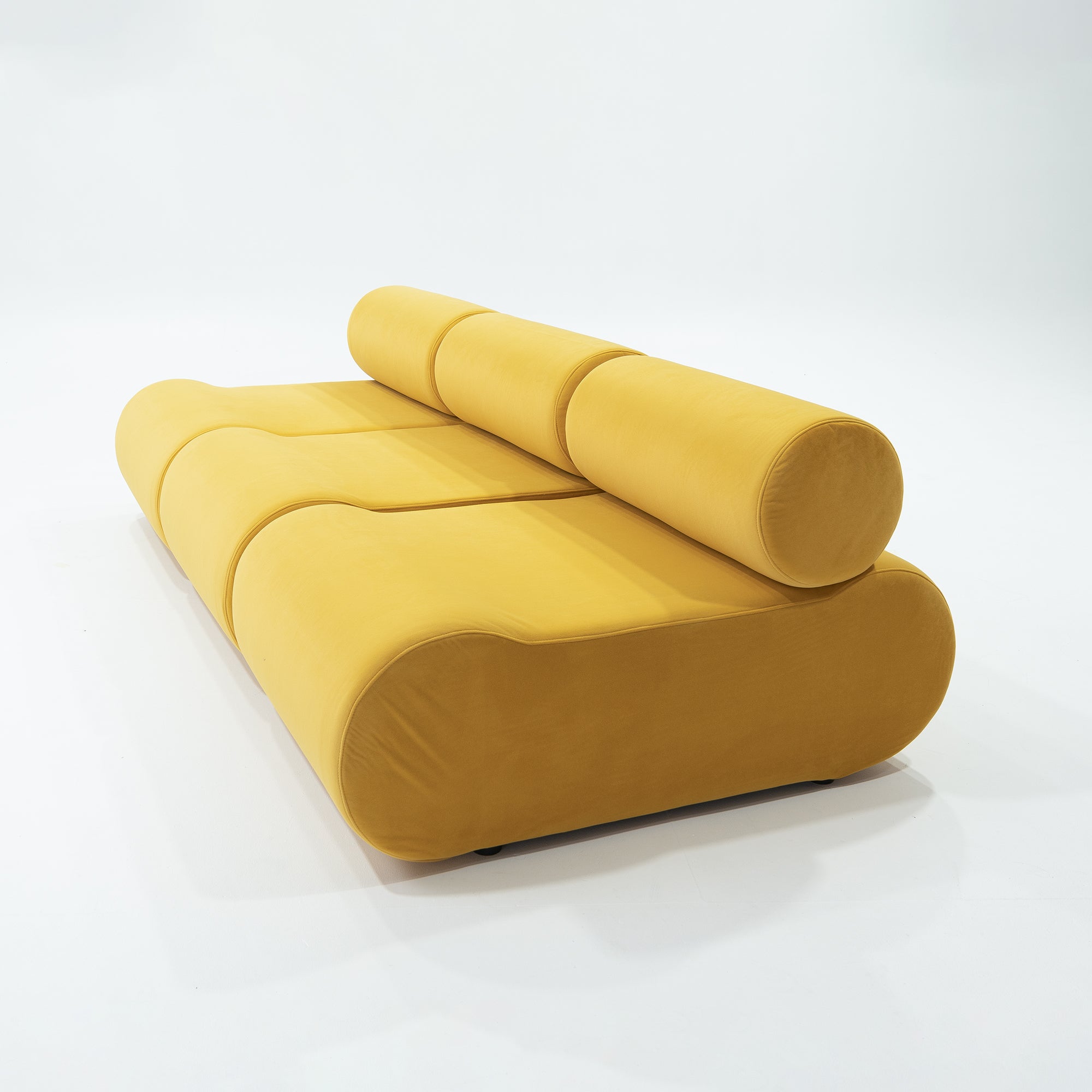 Klaus 3-Seater Replica in Mustard Yellow Velvet