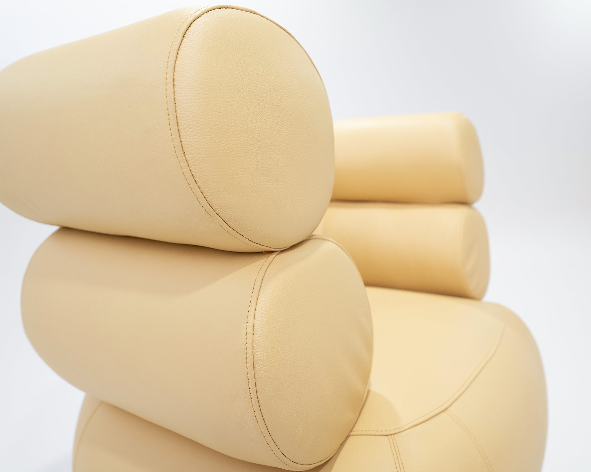 The Michelin Chair in Nude Italian Leather - Replica